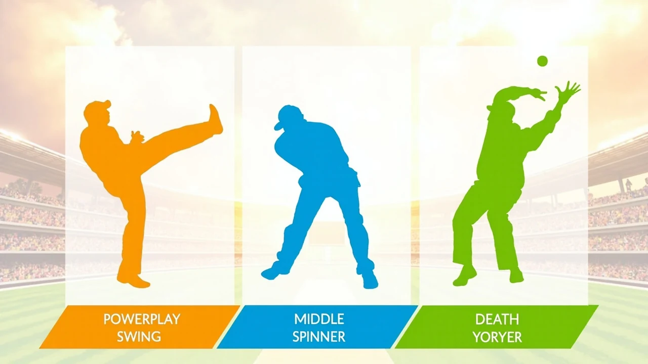 CricExperts bowling trio slot allocation visual for IPL 2026